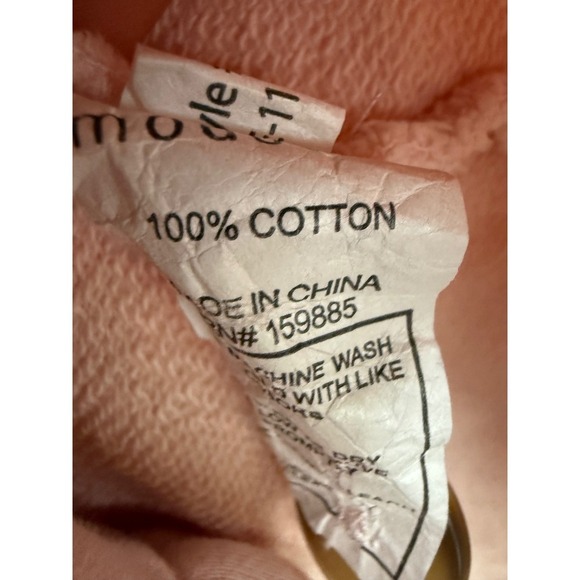 Mododoc Pink Blazer Style Cardigan 100% Cotton Button Front Size Medium - Picture 6 of 6